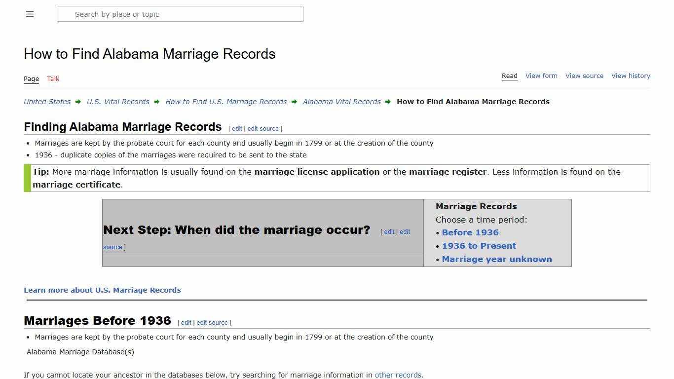 How to Find Alabama Marriage Records • FamilySearch